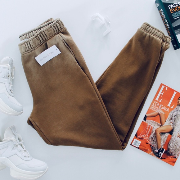 COTTON CITIZEN Waffle Knit Vintage Java Sweatsuit - Picture 3 of 3